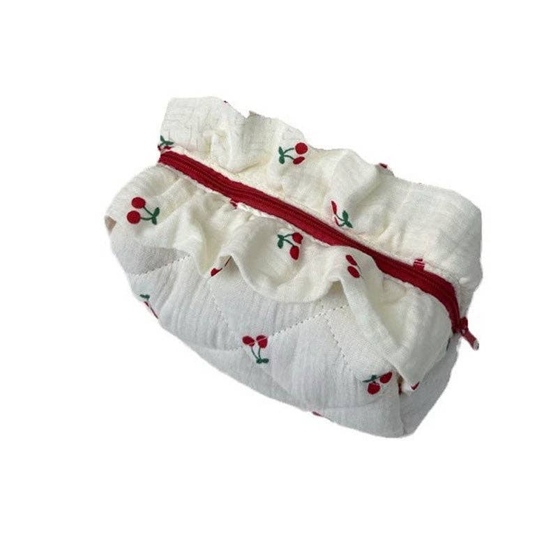 Dipped Shop - Vendita all'ingrosso Borsa per trucchi/cosmetici - Borsa Trucco Trapuntata con Fiocco Dolce Stampa DP25E8643