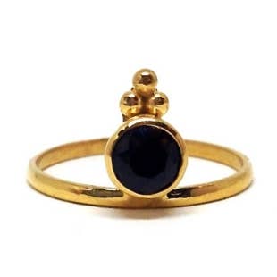 Anello Naliya Onyx Nero per la vendita all'ingrosso da parte di Saraswati Designs