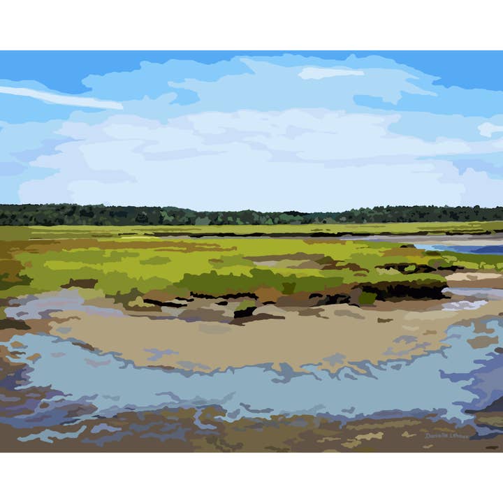 Impression d'art Vue de la marée basse pour la vente par Lehoux Art