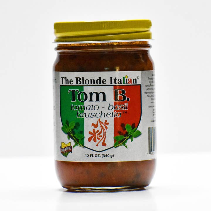Bruschetta Tom B. Tomate-Basilikum Bruschetta für den Großhandel von The Blonde Italian