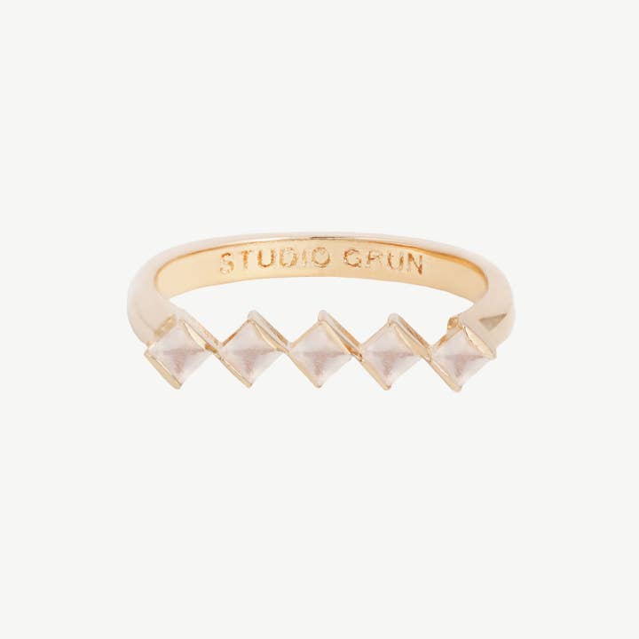 Cobble Ring in Moonstone for wholesale by Studio Grun