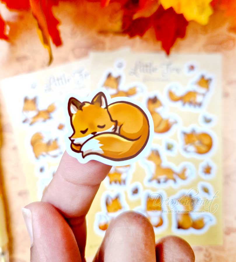 Dreamchaserart - Wholesale Sticker - Little fox Sticker sheet2