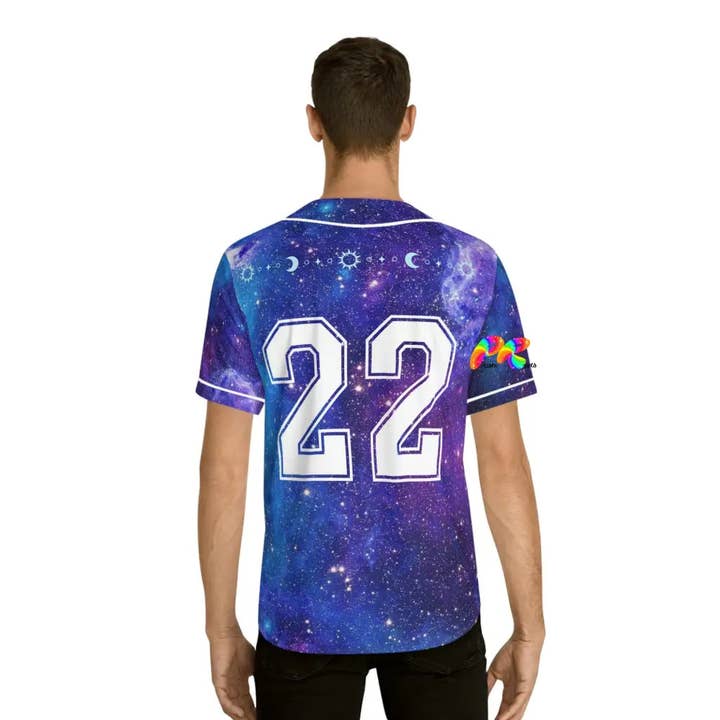 Galaxy Moon Men's Baseball Jersey for wholesale by Prism Raves
