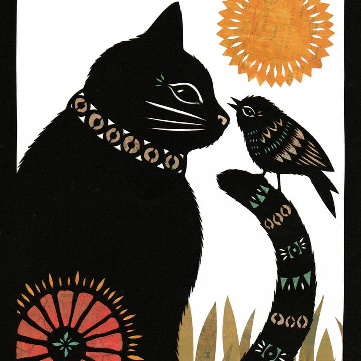 Important Things To Say - 8 x 10 inch Cut Paper Art Print for wholesale by Rural Pearl: Cut Paper Art by Angie Pickman