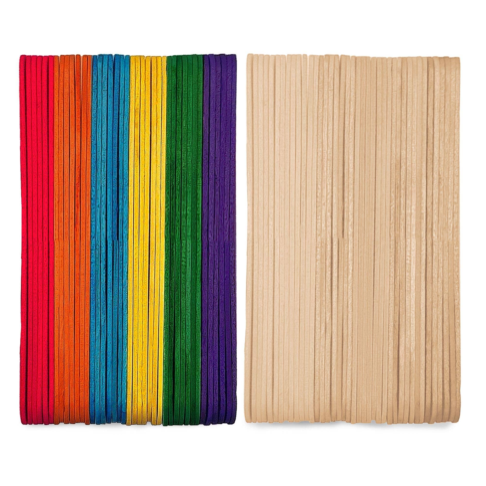 The Toy Group - Wholesale Craft Supplies - Darice 1000 Pcs Popsicle Stick, 4.5" Combo Wood sticks2