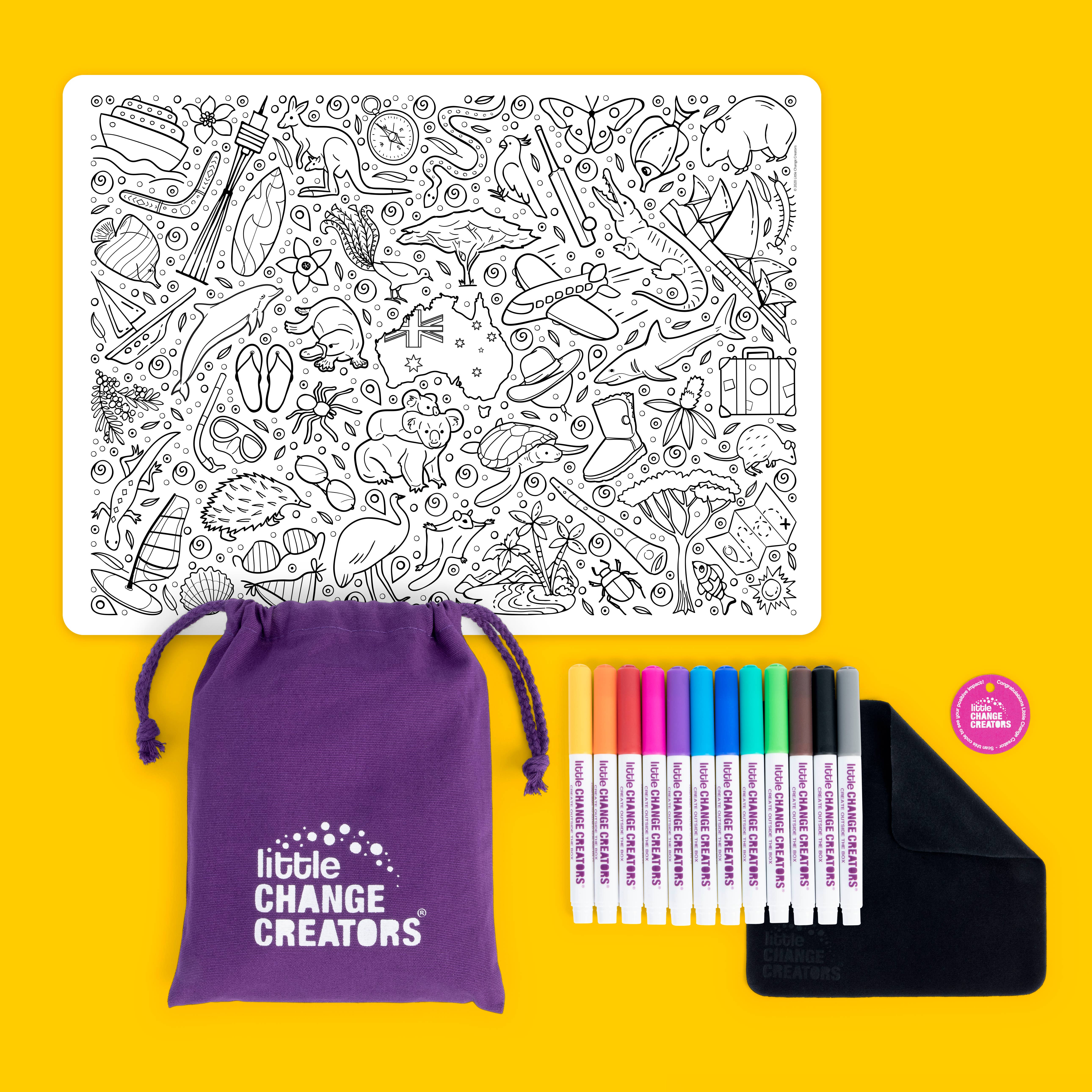 Little Change Creators - Wholesale Coloring Mat - Kids & Baby - AUSTRALIA | Re-FUN-able™ Reusable Colouring + Doodle Mat4
