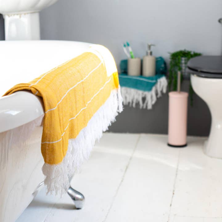 Rinkit Ltd - Wholesale Beach Towel - Nicola Spring 100% Turkish Cotton Beach Bath Towel - Mustard