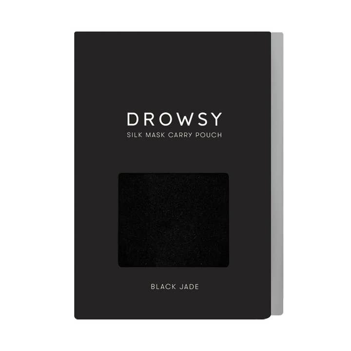 Drowsy Sleep Co. – Engroshandel Søvn-/øjenmaske – Sort Jade Silke Bæretaske2