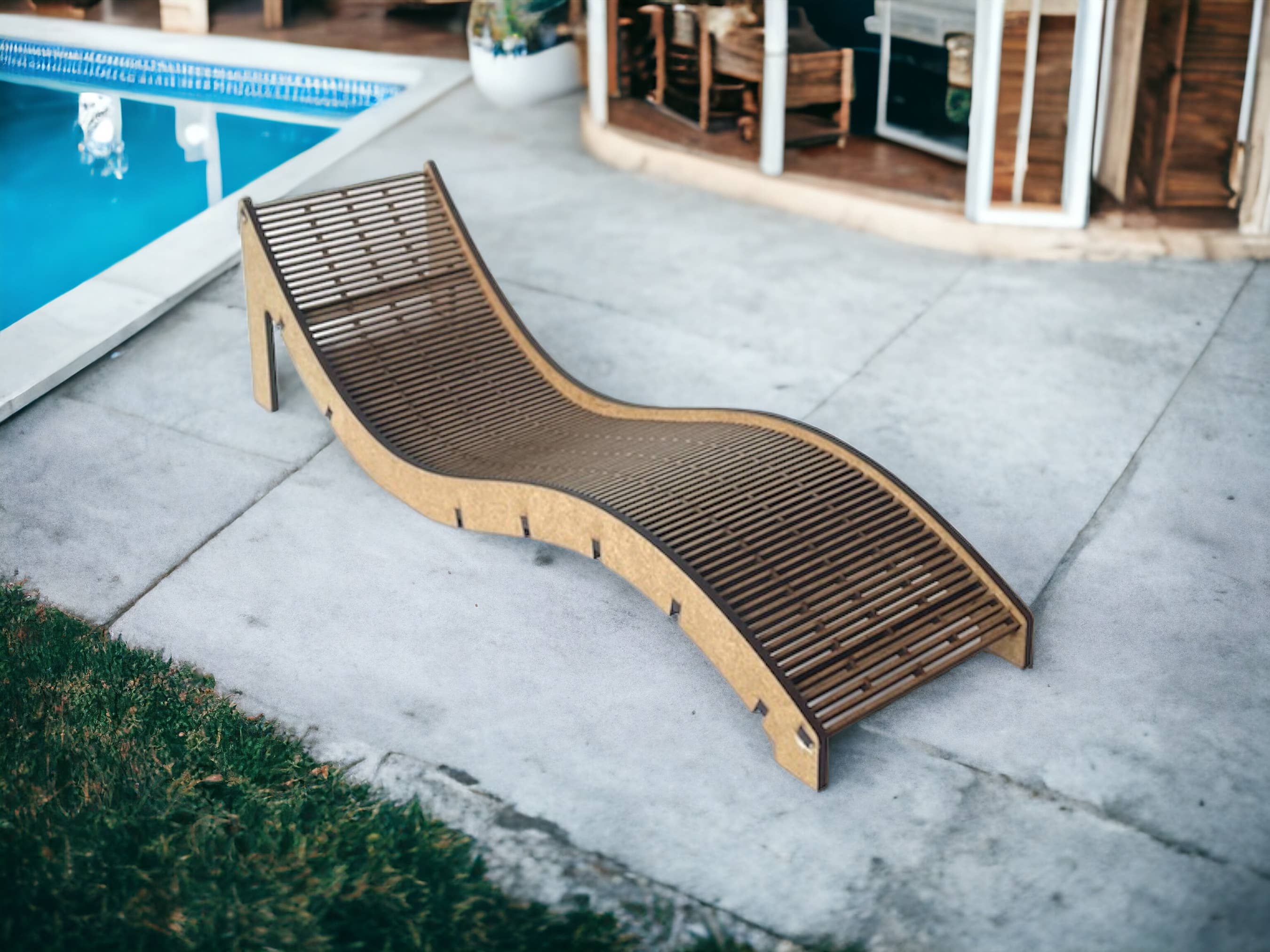 MB Cordas - Wholesale Doll accessory kit – Kids - Mini Pool Bench Patio Chaise Lounge Chair 12” doll Furnitur