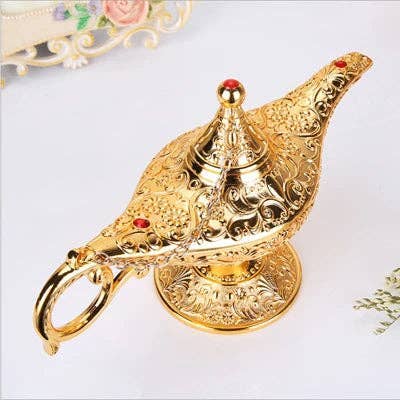 La Bella Monte - Wholesale Incense Holder - Colorful Metal Genie Lamp Bronze Holiday Décor8