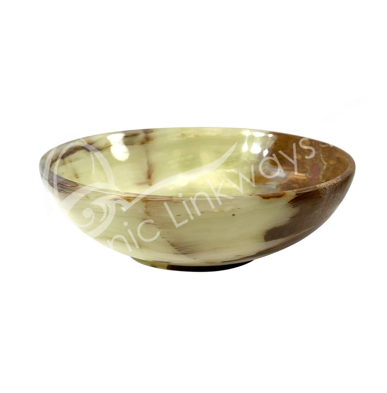 Oceanic Linkways Inc - Vendita all'ingrosso Pietra/cristallo spirituale - (PC)CIOTOLA - ONICE, VERDE 8"DIA. X 2,5"H0