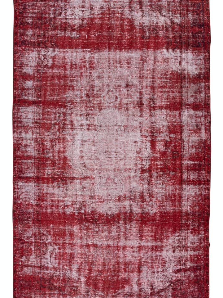 Tappeto shabby chic rosso turco 6x10 piedi, tappeto in lana fatto a mano per la vendita all'ingrosso da parte di Rug Specialist LLC.