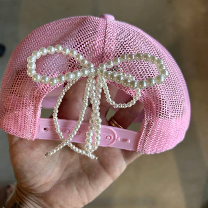 Vibes Hat Company - Wholesale Hat Accessory - Women's - Beaded Trucker Hat Bows | Hat Bars |Trucker Chains| Trending