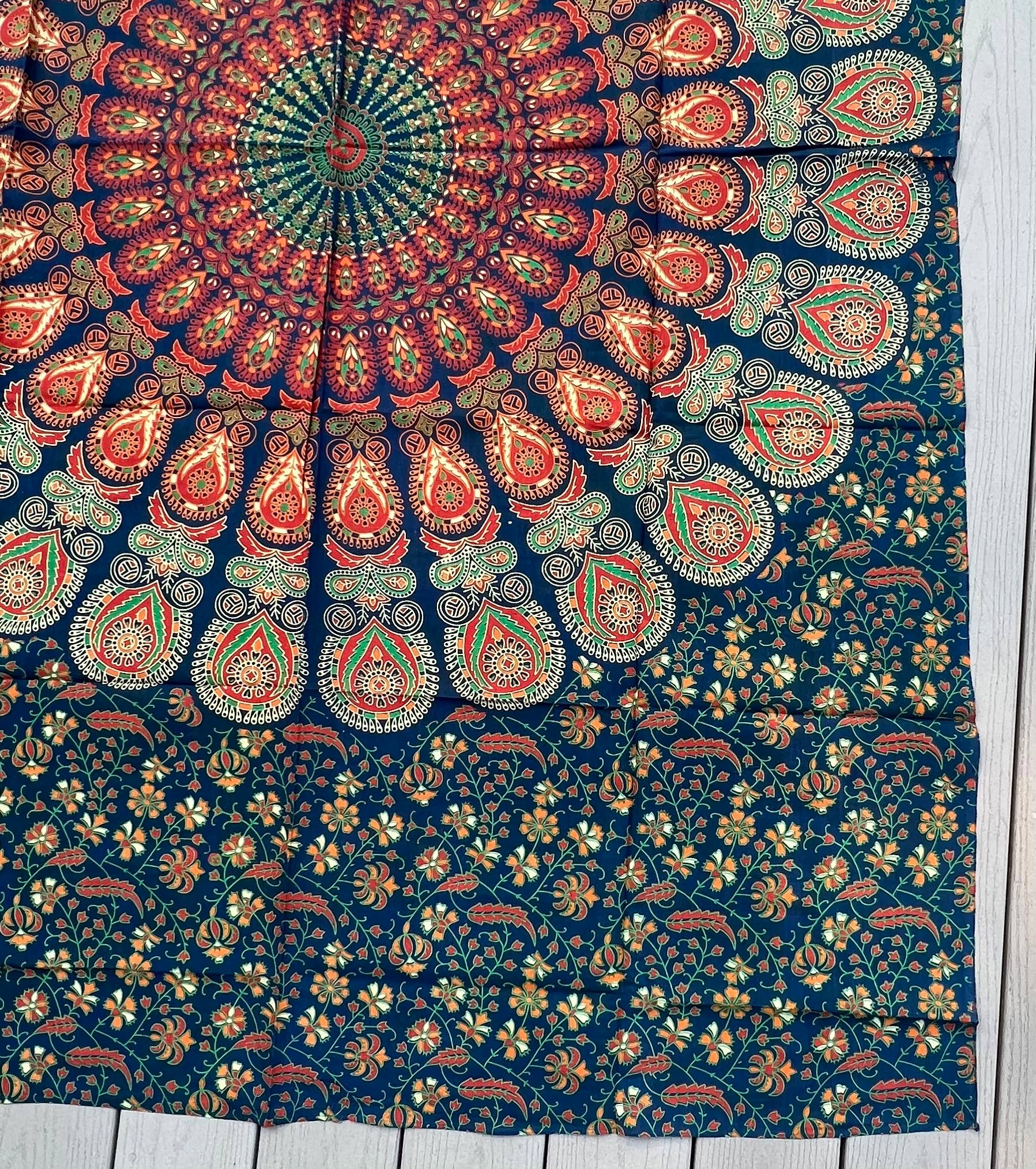 Lungta Imports - Wholesale Tapestry/Textile - Lotus Mandala Tapestry Wall Decor Beach Throw 80”X50”19