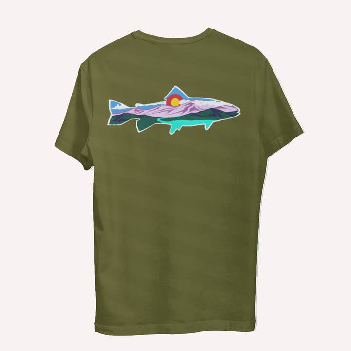 Camiseta Trout CO MTN por atacado de Colorado Pure Designs