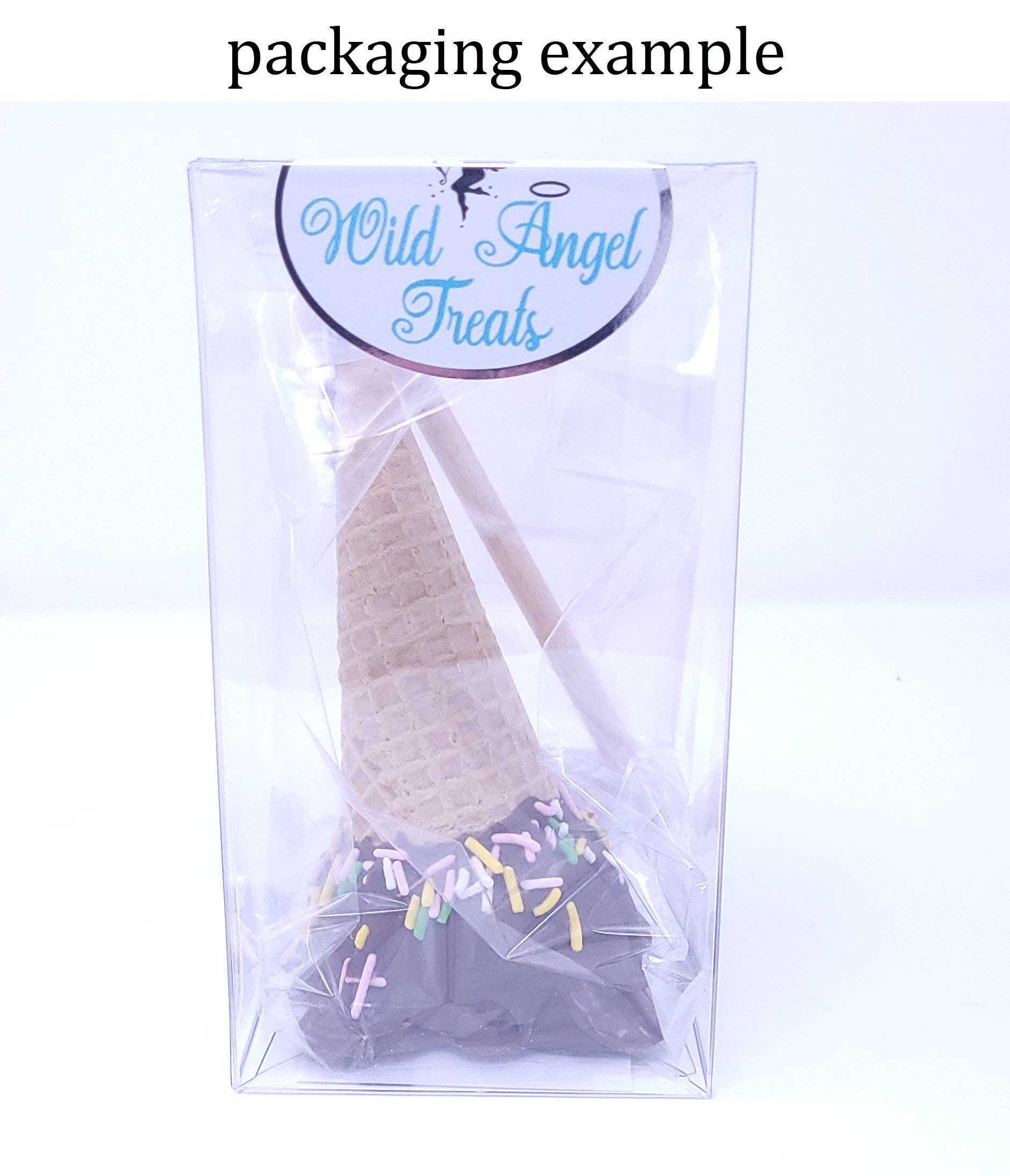 Wild Angel Treats, LLC - Wholesale Chocolate Covered Sweets - Melted Ice Cream Cone Candy Bomb (choose theme/colors)2