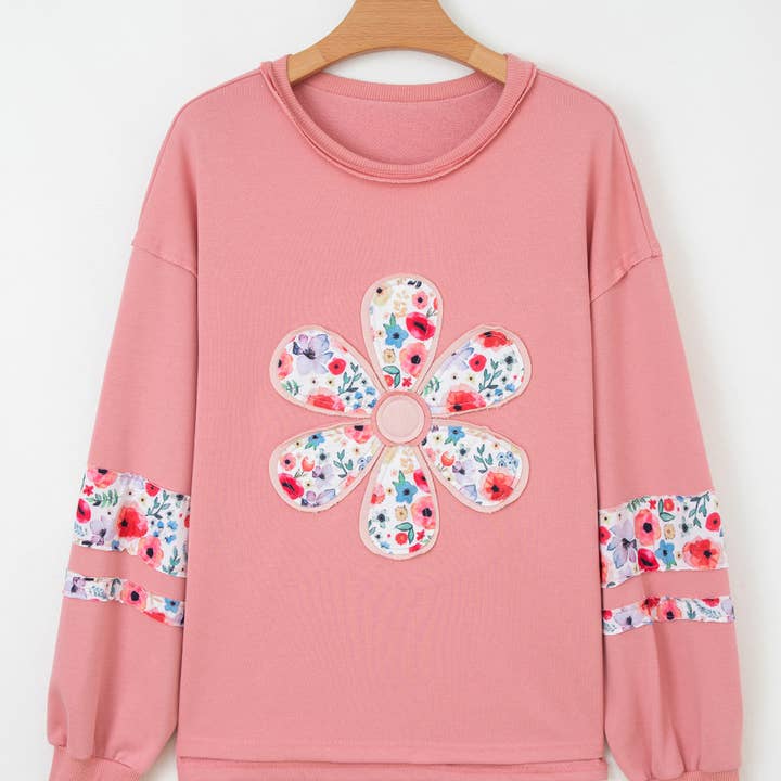 Peach Blossom Floral Applique Baggy Pullover Sweatshirt and other Purchase Wholesale peach blossom. Free Returns & Net 60 Terms on Faire trending on Faire.