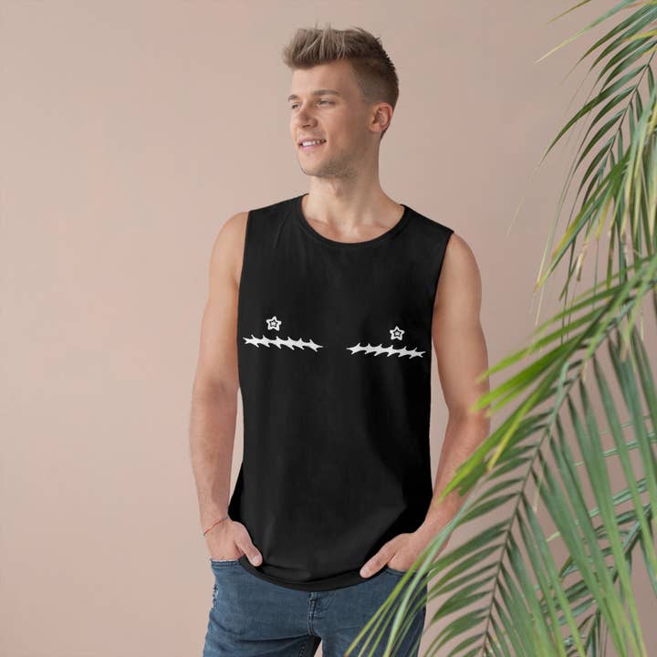 SoftBoysClub - Wholesale Tank Top - Women's - Star Nipple Top Surgery Scars Tank Top3