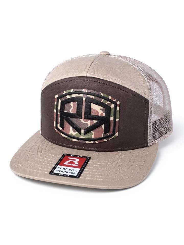 Richardson 168 - Flat Bill - Brown/Khaki for wholesale by River and Ray