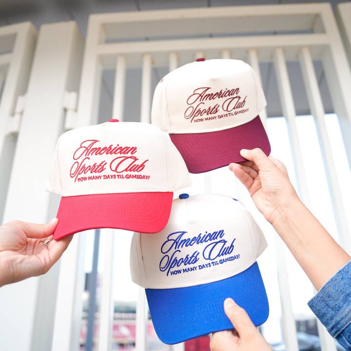 KENZKUSTOMZ - Vente Casquette de camionneur – femme - Casquette de camionneur vintage American Sports Club19
