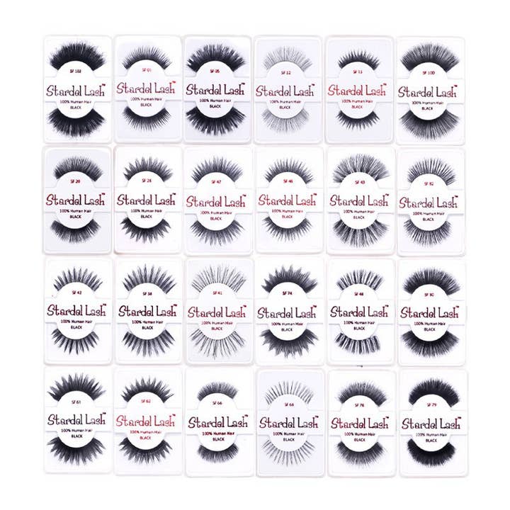 PINEAPPLE Beauty - Wholesale False/Fake Eyelashes - Stardel Lash STARDEL ACRYLICz Revolving Display SET- 480