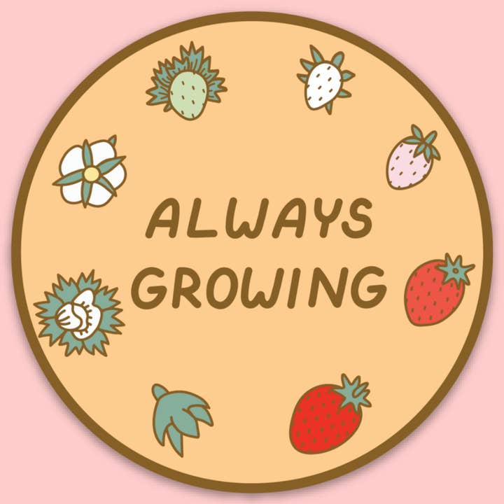 Always Growing Fruit Sticker for wholesale by Tender Ghost