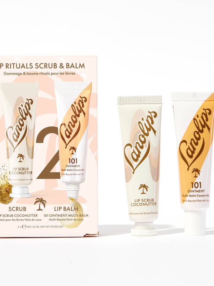 Gommage et baume Lip Rituals à la noix de coco pour la vente par Lanolips