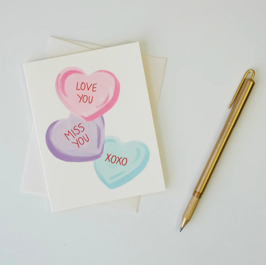 Paige & Willow - Wholesale Love Card - Candy Hearts Card1