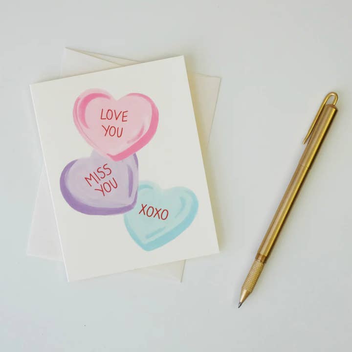 Paige & Willow - Wholesale Love Card - Candy Hearts Card1