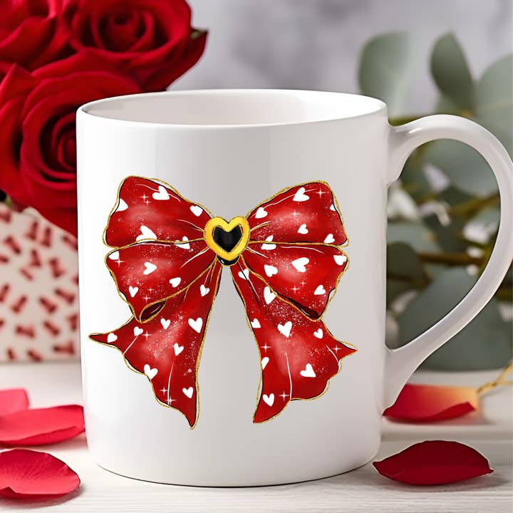 Hello Gorgeous Mugs - Wholesale Coffee Mug - Bow Valentine's Day Mug