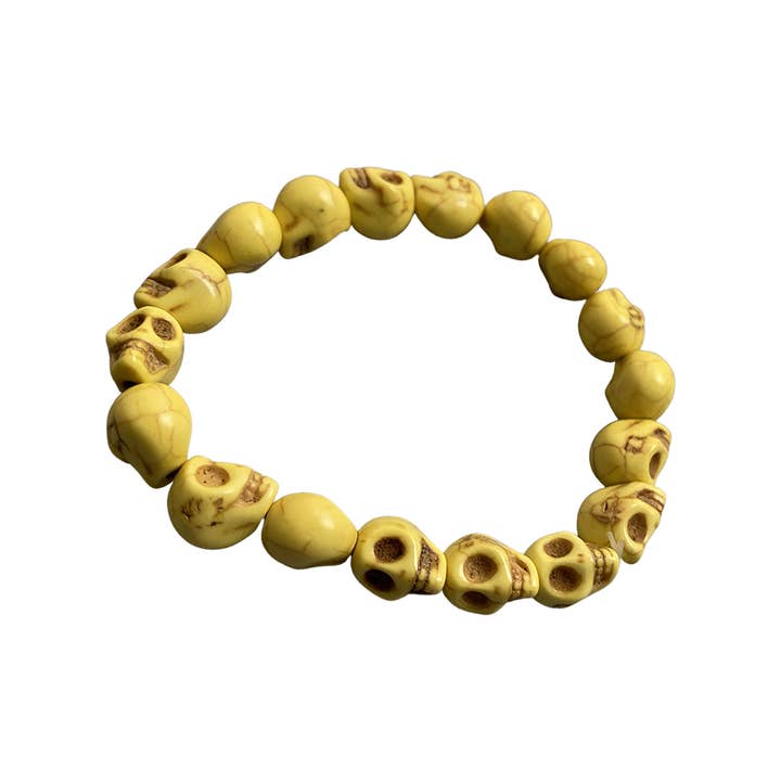 VIE - Wholesale Beaded Bracelet - Skull Bracelet, Dyed Howlite22