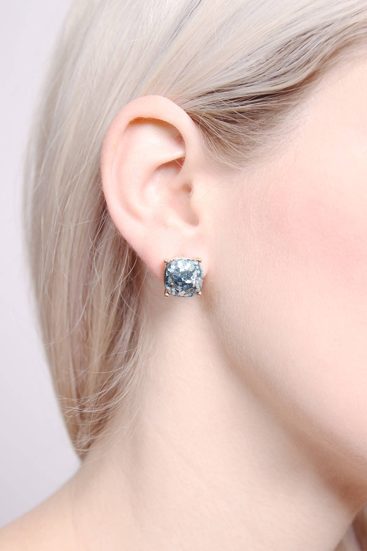 MYS Wholesale Inc - Wholesale Stud/Post Earrings - Shiny Cushion Glitter Earring10