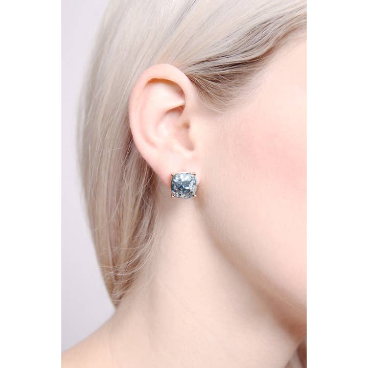 MYS Wholesale Inc - Wholesale Stud/Post Earrings - Shiny Cushion Glitter Earring10