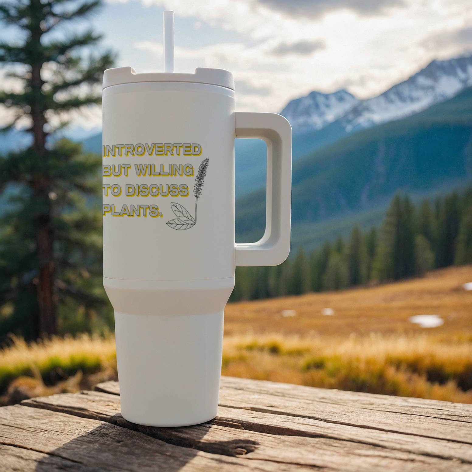 3dRose – wholesale Insulated mug/tumbler – 3dRose, Introverted But Willing To Discuss Plants, Tumbler8