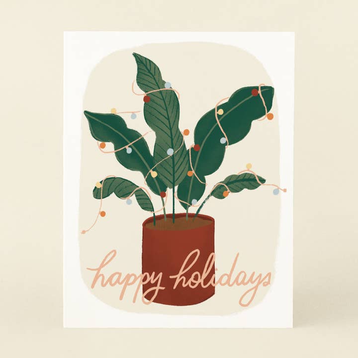 Holiday House Plant - Greeting Card for wholesale by markedbym