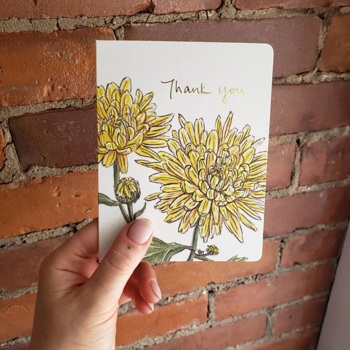 Gotamago - Wholesale Thank You Card - Chrysanthemum Thank You Card2