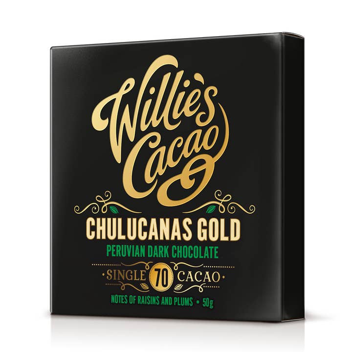 Chulucanas 70% Dark Chocolate bar. Raisin Plum Notes. Vegan for wholesale by Willie's Cacao USA