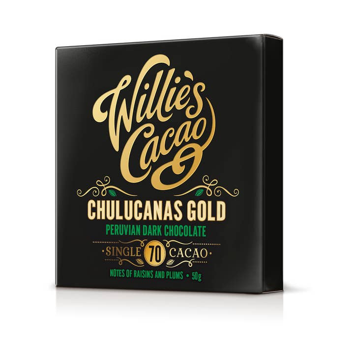 Chulucanas 70% Dark Chocolate bar. Raisin Plum Notes. Vegan for wholesale by Willie's Cacao USA