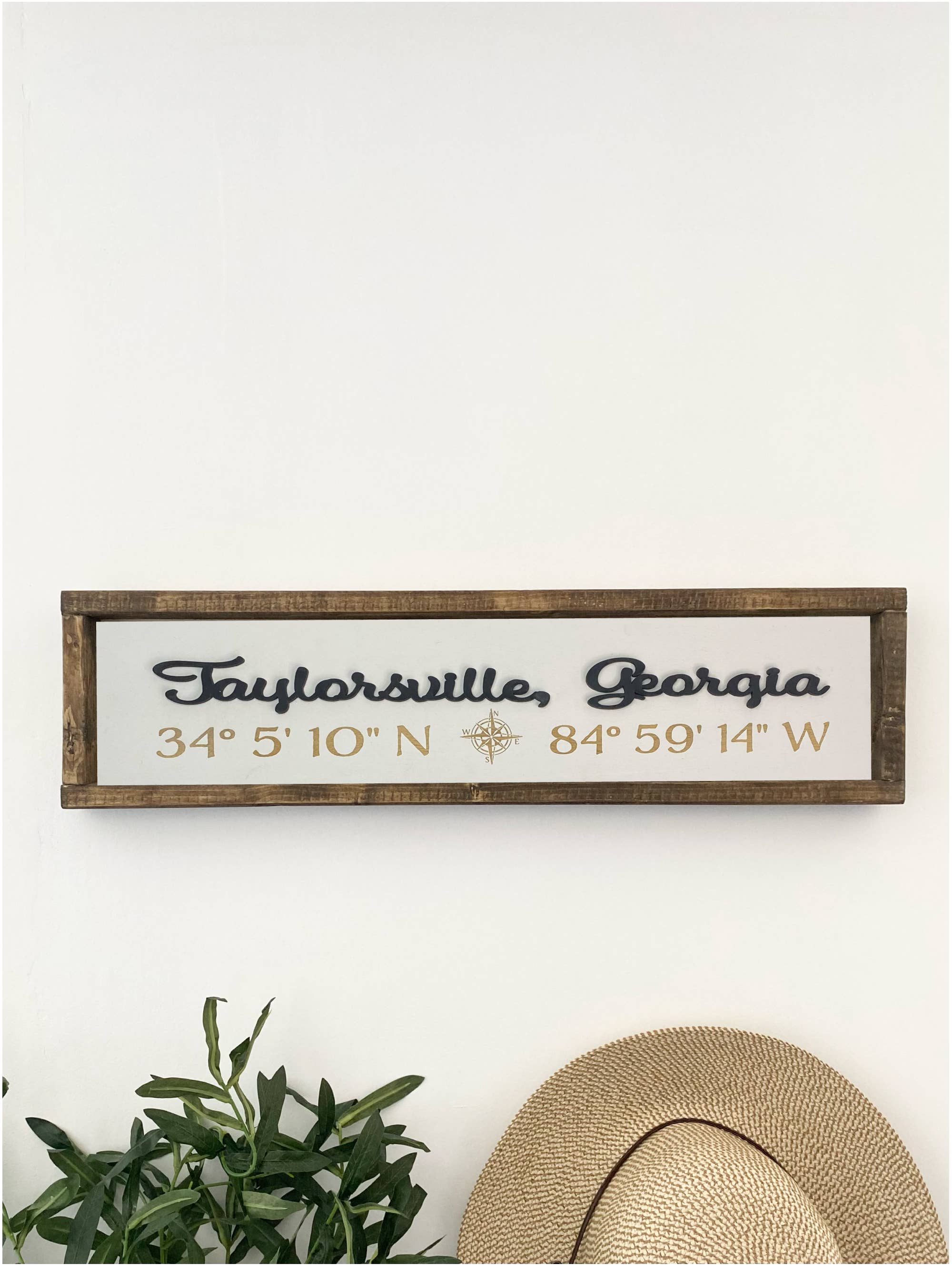 Pine Designs - Wholesale Sign - 24x6 "Any" City Sign -  Coordinates Wood Sign8