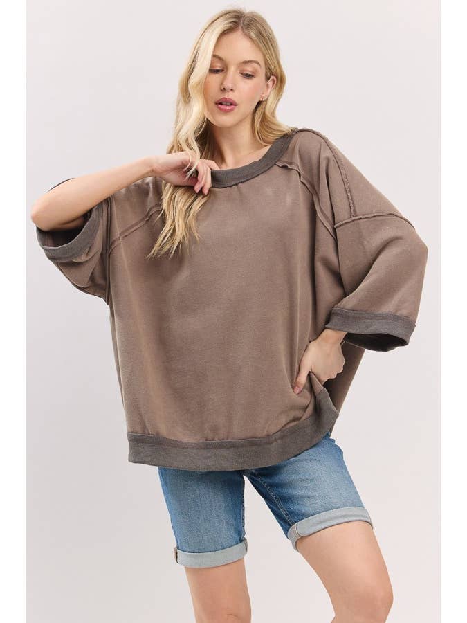 Sewn and Seen - Wholesale Top - Maternity - Mineral-Washed Oversized French Terry Top21