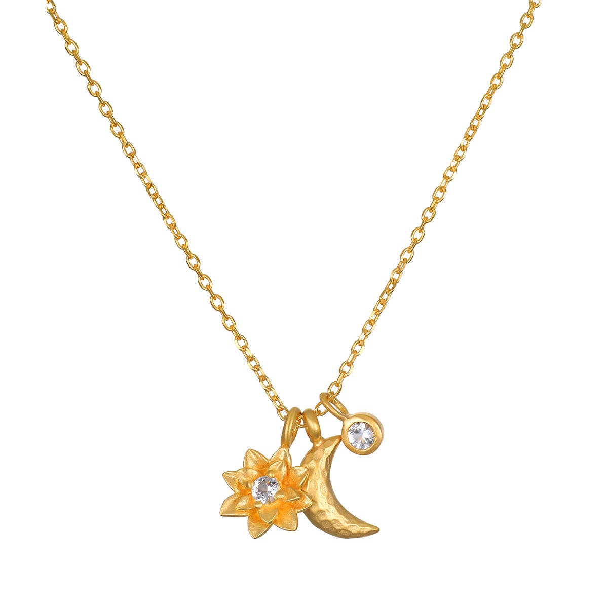 Satya Jewelry – wholesale Hänge-/berlockhalsband – 18 ”Spirit in Transformation Lotus Moon halsband0