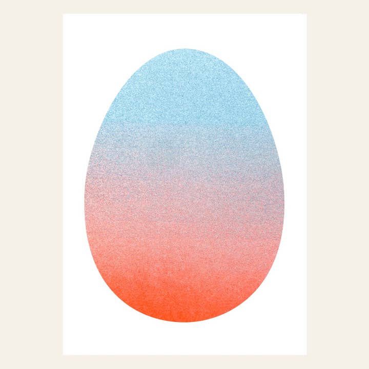 Egg Fluorescent Orange Postcard for wholesale by HERR & FRAU RIO