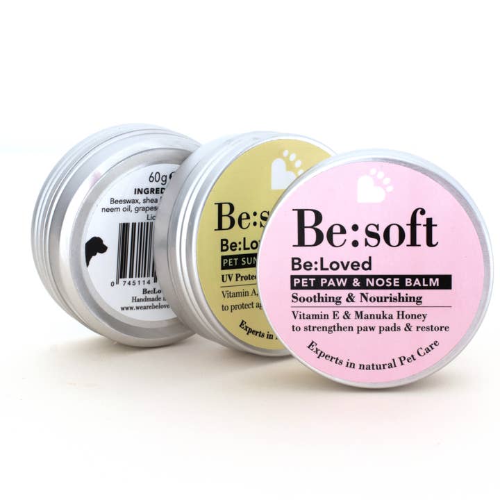 BeLoved, Natural Dog Grooming Products. - Wholesale Pet Balm - Dog - Hand Crafted Gift Set, 3 Natural Dog Paw & Nose Balms