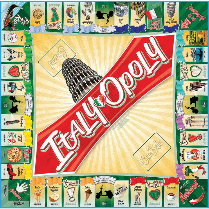 Outset Games and Cobble Hill Puzzles - Wholesale Board Game - Italy-Opoly Board Game