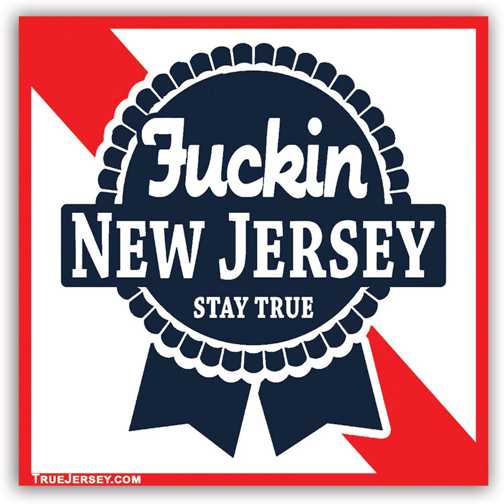 Shady Front - Wholesale Sticker - Blue Ribbon F--kin' New Jersey Sticker0