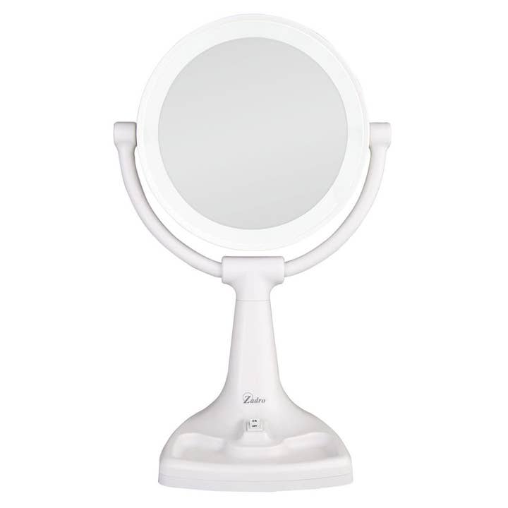 Max Bright Lighted Makeup Mirror with Magnification & Storag for wholesale by Zadro, Inc.
