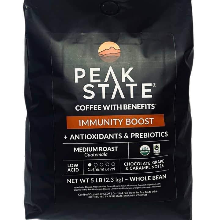 Peak State - Wholesale Coffee Beans - Whole Bean Mushroom Coffee - Bulk Beans