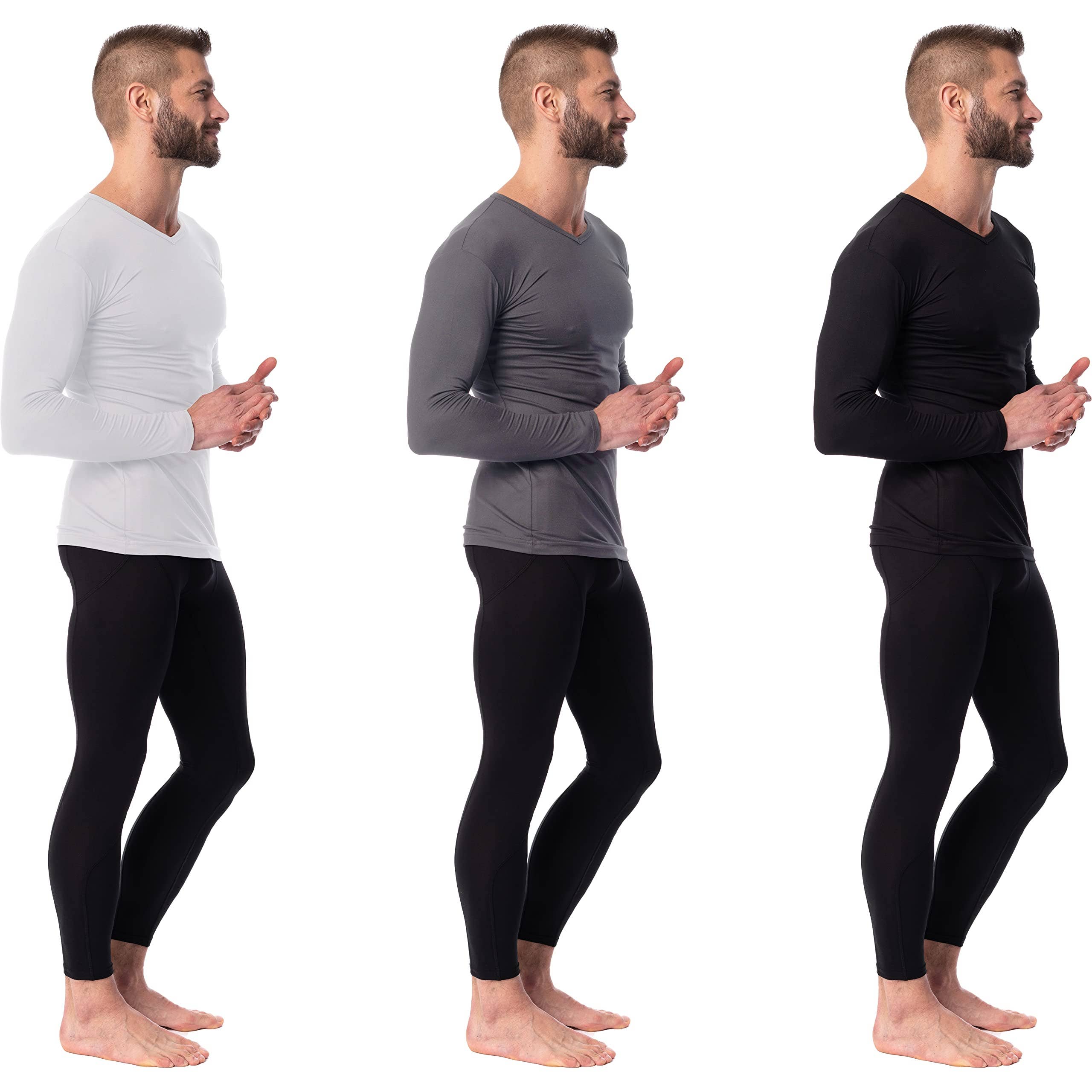 I-Wear Brands - Wholesale Athletic Top - Men's - 3 Pack Men's Lightweight Long Sleeve Base Layer Shirt3