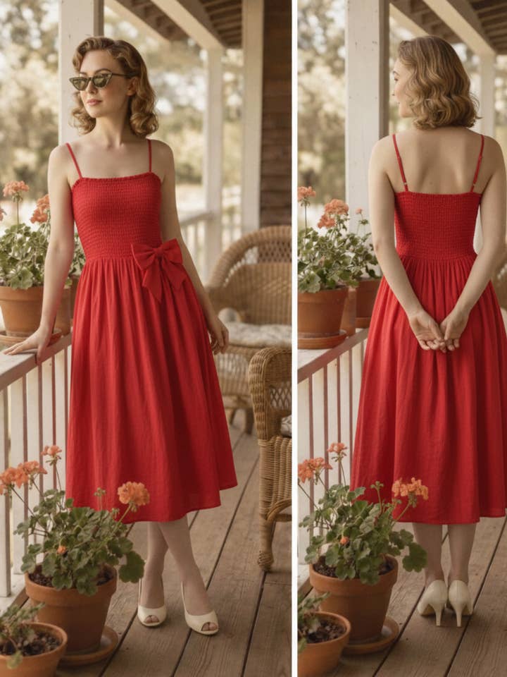 Anya Cotton Cambric Midi Dress for wholesale by Timeless London