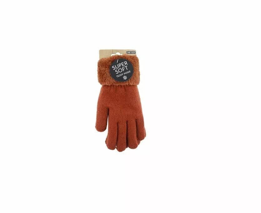 VewoTex - Wholesale Gloves - Women's - Lined Women's Knit Gloves » Teddy Winter Gloves » Super Soft Finger Gloves5